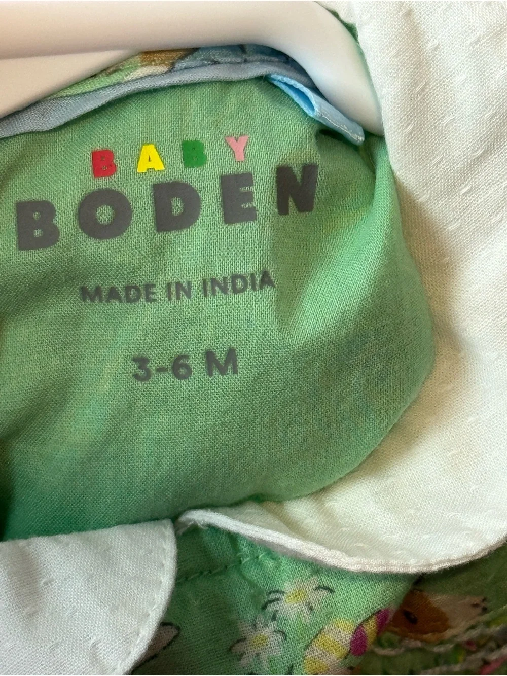 Baby Boden Green Guinea Pug as Bunny Easter Smocked Dress 3-6M